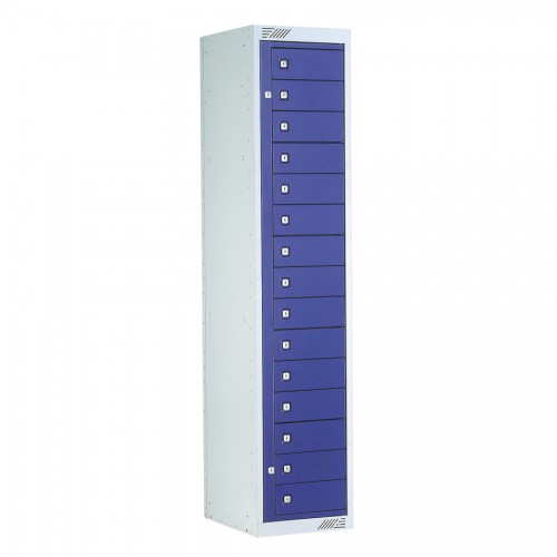 15 Door Garment Dispenser Locker - Grey/Blue