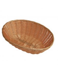 Basket Brown Polywicker Oval 23cm