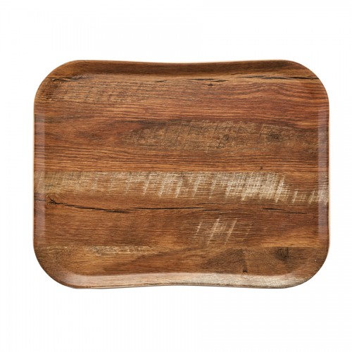 Century Wood Grain Tray Brown Oak 33 x 43 cm