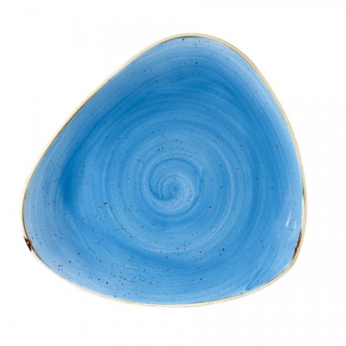 Cornflower Blue Triangle Plate 31.1cm