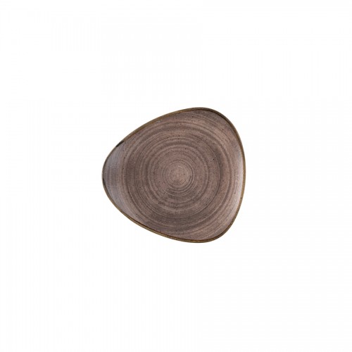 Stonecast Raw Brown Triangle Plate 26.5cm 10 1/2in