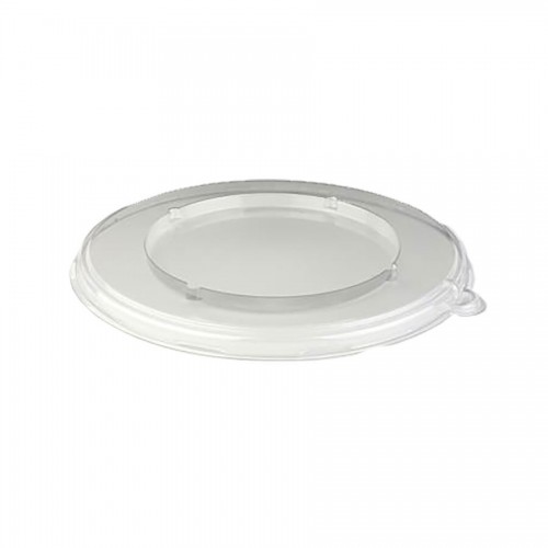 1 Litre Round Bagasse Bowl RPET Lid 150 Per Case