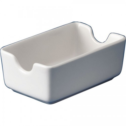 Whiteware Sugar Sachet Holder 11.7cm