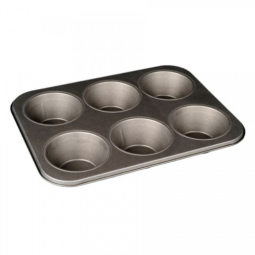 Muffin Tin 6 Cup Tinplate 32.4 x 22.4 x 4.4cm