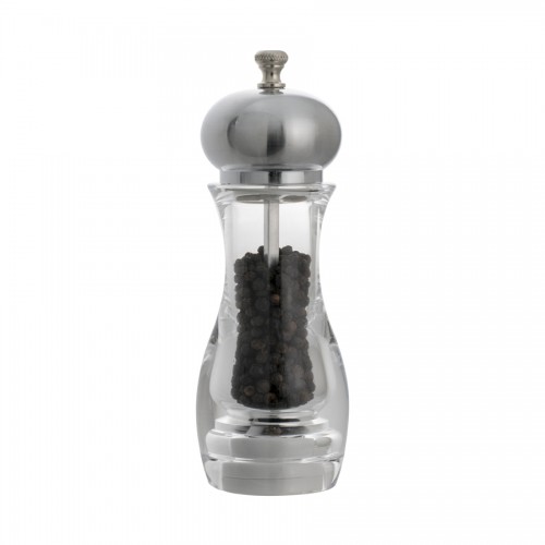 Chrome Acrylic Pepper Mill 15cm High