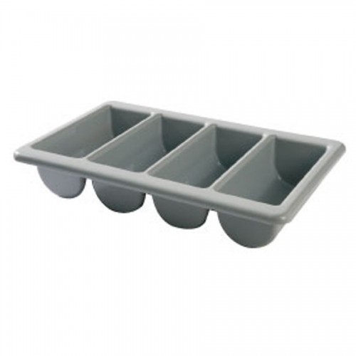 Cutlery Box Polypropylene 4 Compartments Grey