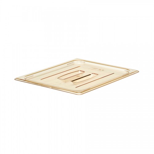 Gastronorm Plain Lid High Heat Poly 1/2 Amber