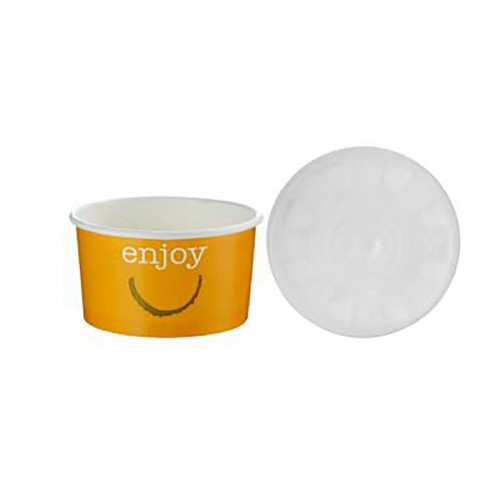 7oz Enjoy Food container c/w Lid 250 Per Case