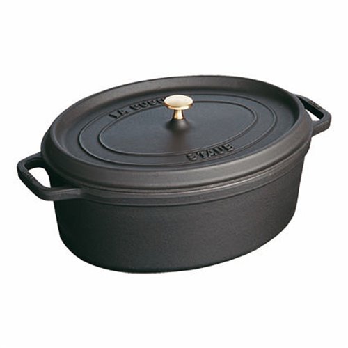 Casserole Black Cast Iron Oval 2.3ltr 23cm