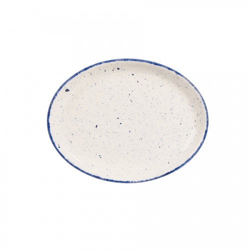 Stonecast Hints Indigo Oval Plate 25.4cm