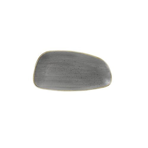 Stonecast Grey Oval Chefs Plate 11 4/5X5 3/4