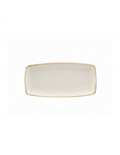 Stonecast White X Squared Oblong Plate 11.75 inch