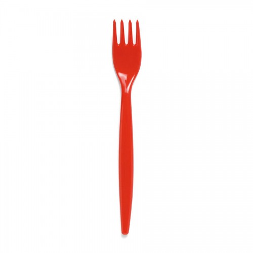 Polycarbonate Fork Standard 20cm Red