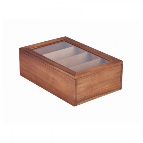 Acacia Wood Tea Box