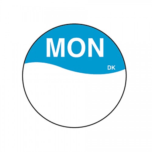 Daymark label Monday Permanent Round 1.9cm