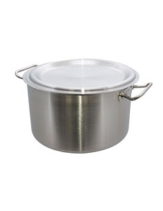 Stainless Steel Casserole & Lid 14ltr 30cm x 20cm H