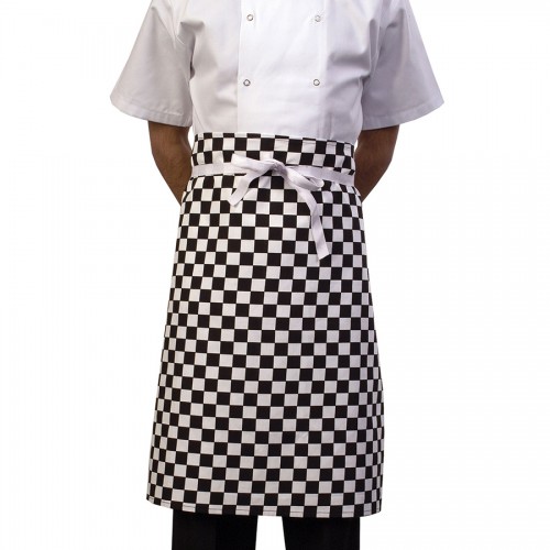 Large Black Check Waist Apron