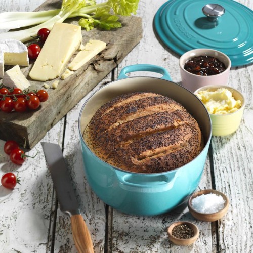 Signature Cast Iron Oval Casserole 27cm Teal