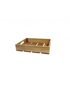 Gastronorm Crate Acacia Wood 32.5 x 26.5 x 7 cm 1/2