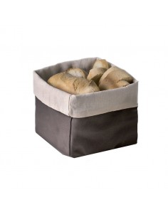 Bread Basket Square Large Brown Cotton