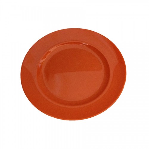 Plate Broad Rim Orange 24cm Polycarbonate