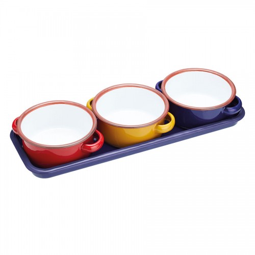 KitchenCraft World of Flavours Enamel Dip Set