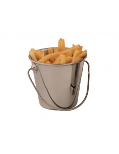 Mini Bucket Display Pot S/S 9cm dia x 9cm tall