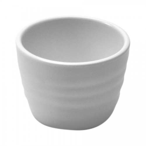 White Melamine Rippled Ramekin 7.5cl