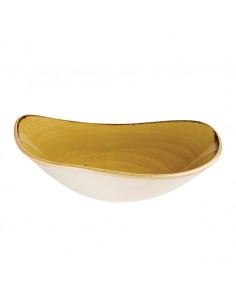 Mustard Seed Yellow Triangle Bowl 23.5cm