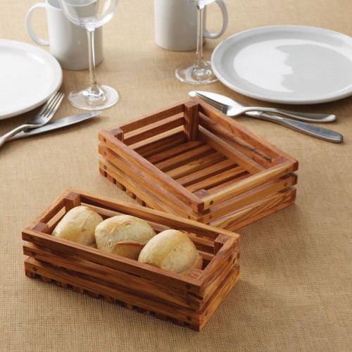 Olive Wood Bread Crate 8-1/2x4x2-3/8 Inch