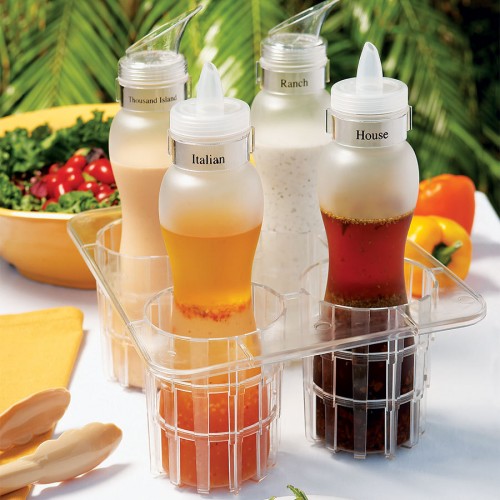 Salad Dressing Bottle 473ml With 4 Lids