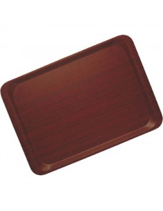 Mahogany Tray Laminated Oval 26 x 20cm