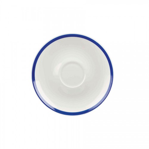 Retro Blue Large Coupe Saucer 6.25 inch 16cm