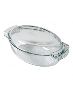 Casserole Clear Glass Oval 4.5ltr