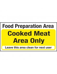 Kitchen Food Safety Cooked Meat Area only