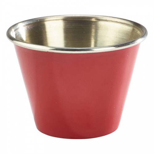 2.5oz Stainless Steel Ramekin Red