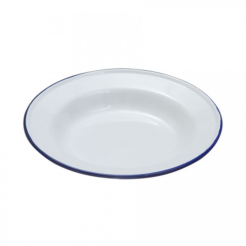 Enamel Soup Plate White 24cm