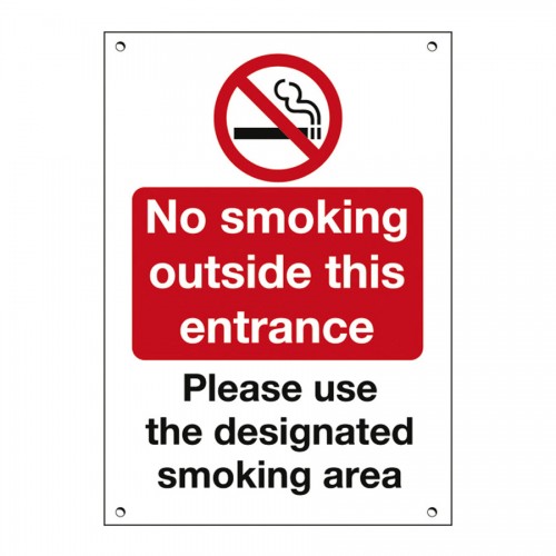 Outside Sign No Smoking Use The Designated Area