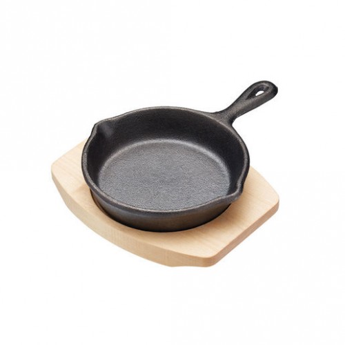 Artesà Cast Iron 11cm Mini Fry Pan with Board