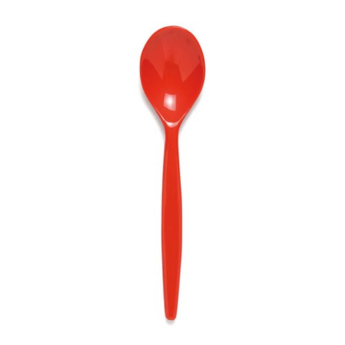 Polycarbonate Dessert Spoon Standard 20cm Red