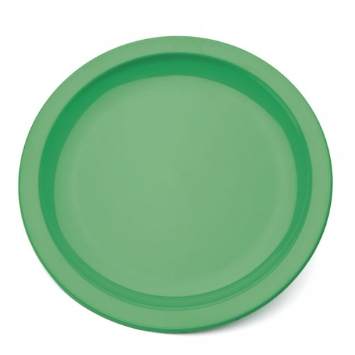 Plate Narrow Rim Green 17cm Polycarbonate