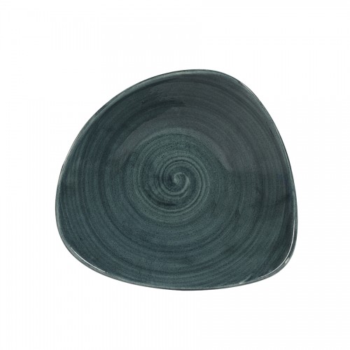 Stonecast Patina Rustic Teal Triangle Bowl 23.5cm