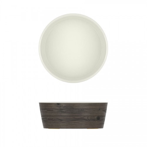 New Haven Oak/White Melamine Bowl