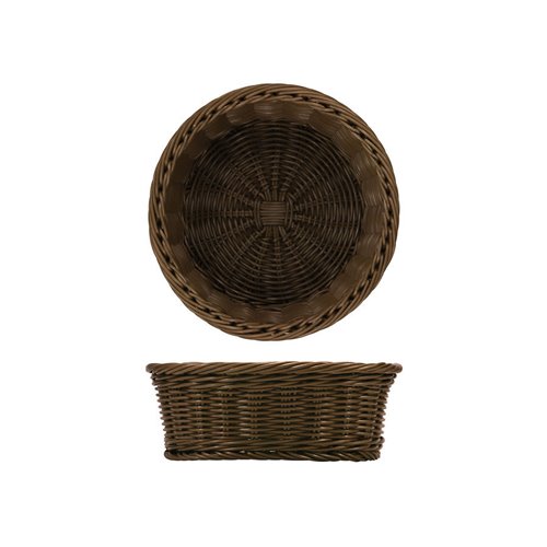 Lisbon Poly Wicker Round Basket