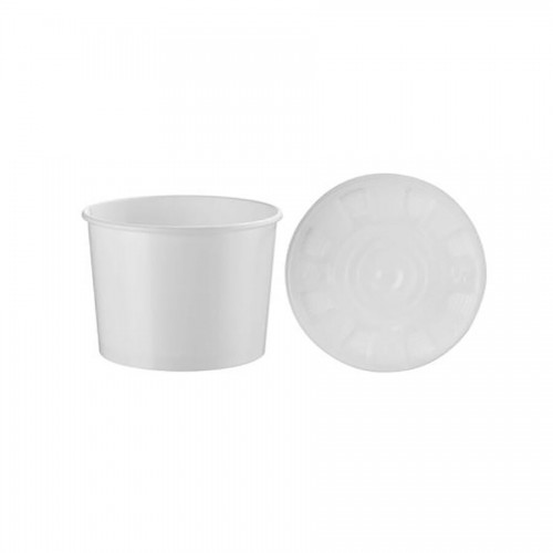 12oz White Food Container c/w PP Lid 250 Per Case