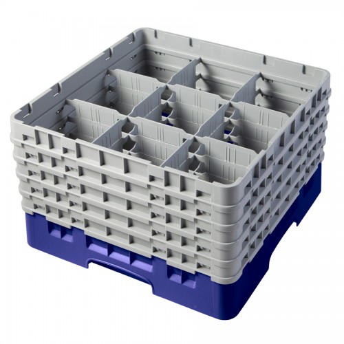 Camrack Glass Rack 9 Compartments Navy Blue