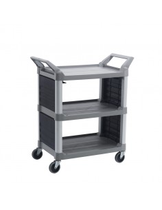 Utility Service Cart Platinum Solid End