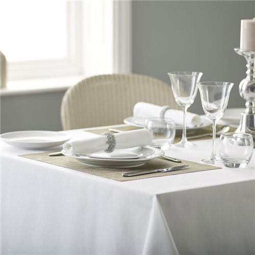 Plain Weave White Tablecloth 137/137cm (54/54 inch)