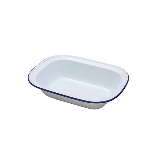 Enamel Oblong Pie Dish 20 x 15cm