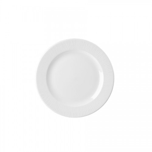 Bamboo Footed Plate White 9.125 inch 23.4cm